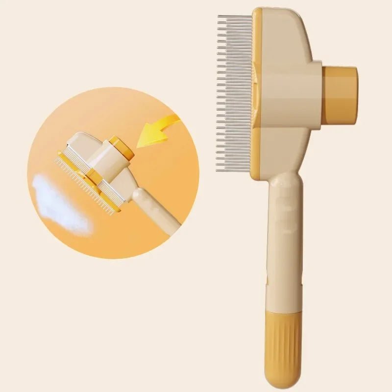 Dog Comb Pet Hair Remover One Button Dogs Brush Self - cleaning Cat Brush Massage Combs for Dog Grooming Brushes for Pet Products - Lily.sg Global Shopping