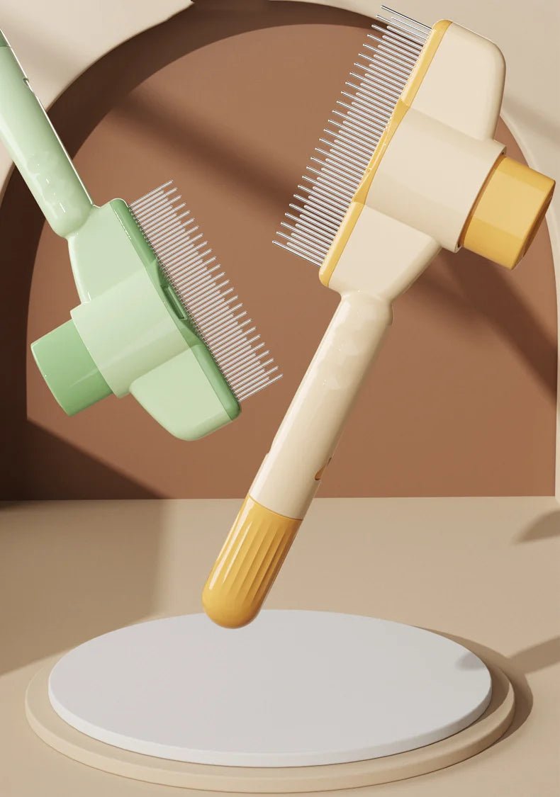 Dog Comb Pet Hair Remover One Button Dogs Brush Self - cleaning Cat Brush Massage Combs for Dog Grooming Brushes for Pet Products - Lily.sg Global Shopping