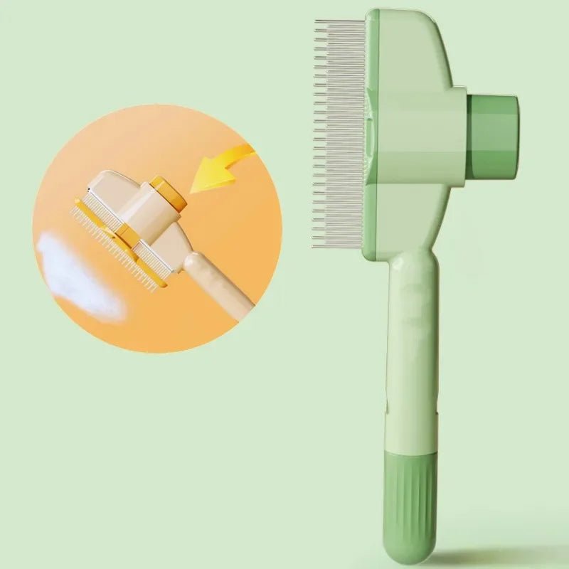 Dog Comb Pet Hair Remover One Button Dogs Brush Self - cleaning Cat Brush Massage Combs for Dog Grooming Brushes for Pet Products - Lily.sg Global Shopping