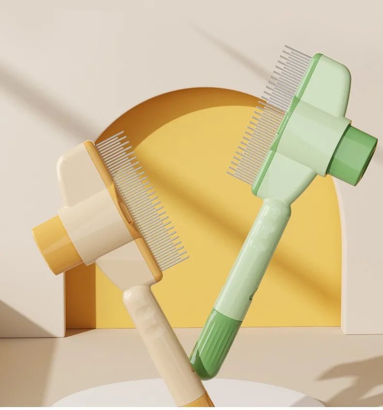 Dog Comb Pet Hair Remover One Button Dogs Brush Self - cleaning Cat Brush Massage Combs for Dog Grooming Brushes for Pet Products - Lily.sg Global Shopping