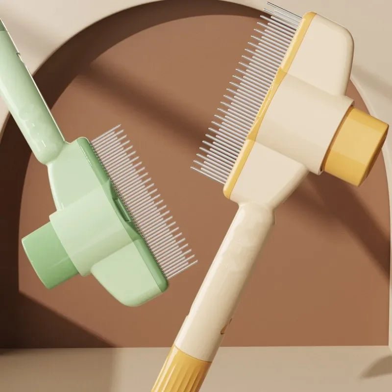 Dog Comb Pet Hair Remover One Button Dogs Brush Self - cleaning Cat Brush Massage Combs for Dog Grooming Brushes for Pet Products - Lily.sg Global Shopping