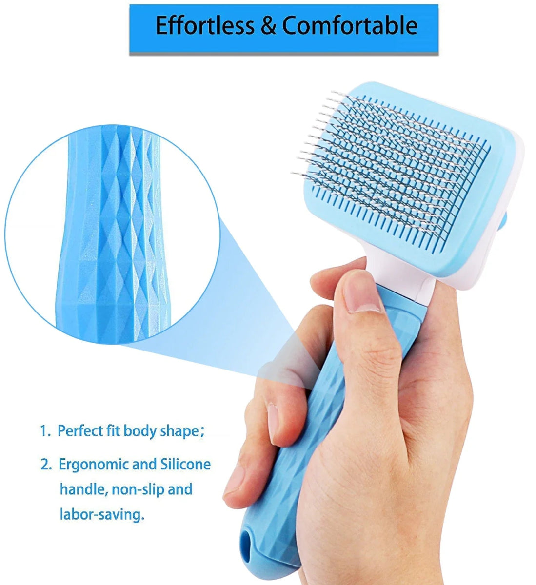 Dog Hair Remover Brush Cat Dog Hair Grooming And Care Comb For Long Hair Dog Pet Removes Hairs Cleaning Bath Brush Dog Supplies - Lily.sg Global Shopping