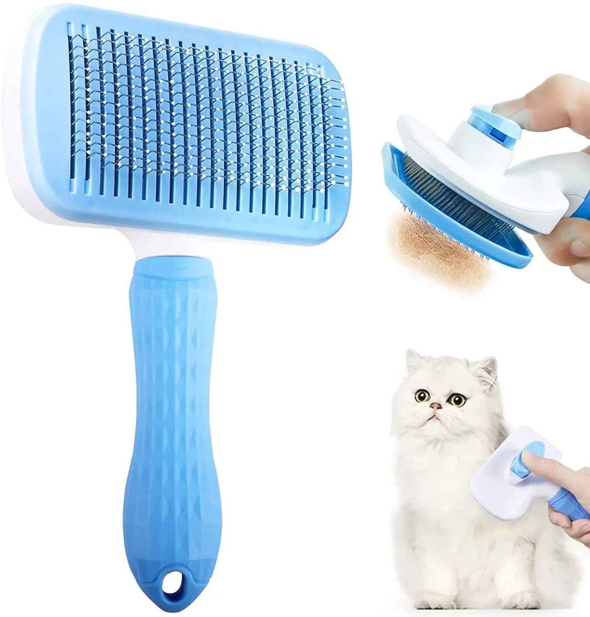 Dog Hair Remover Brush Cat Dog Hair Grooming And Care Comb For Long Hair Dog Pet Removes Hairs Cleaning Bath Brush Dog Supplies - Lily.sg Global Shopping