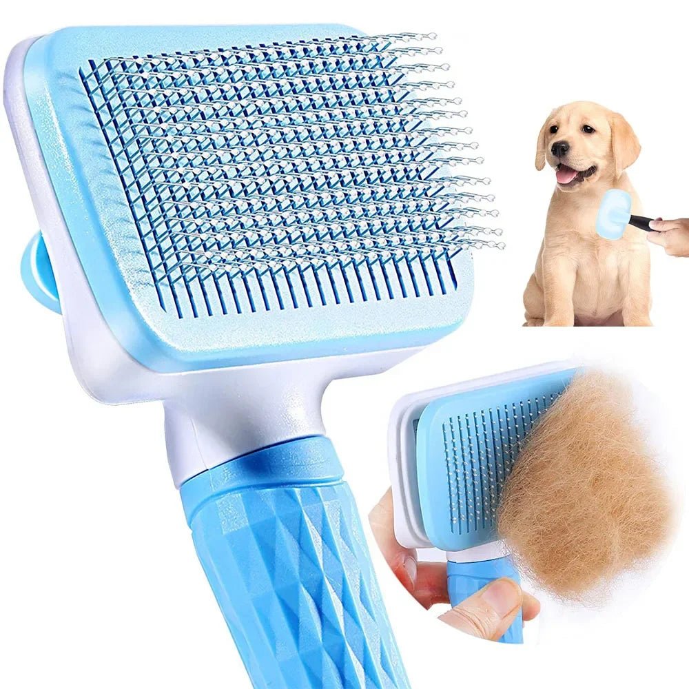 Dog Hair Remover Brush Cat Dog Hair Grooming And Care Comb For Long Hair Dog Pet Removes Hairs Cleaning Bath Brush Dog Supplies - Lily.sg Global Shopping