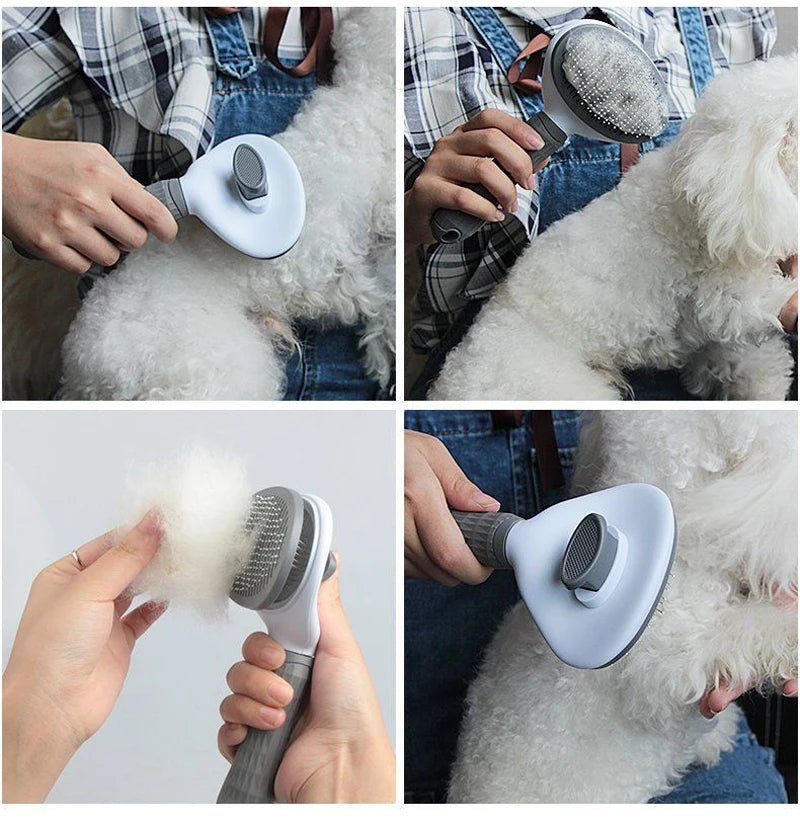 Dog Hair Remover Brush Cat Dog Hair Grooming And Care Comb For Long Hair Dog Pet Removes Hairs Cleaning Bath Brush Dog Supplies - Lily.sg Global Shopping