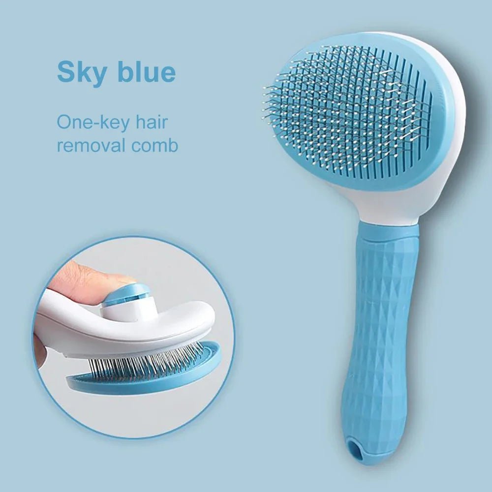 Dog Hair Remover Brush Cat Dog Hair Grooming And Care Comb For Long Hair Dog Pet Removes Hairs Cleaning Bath Brush Dog Supplies - Lily.sg Global Shopping