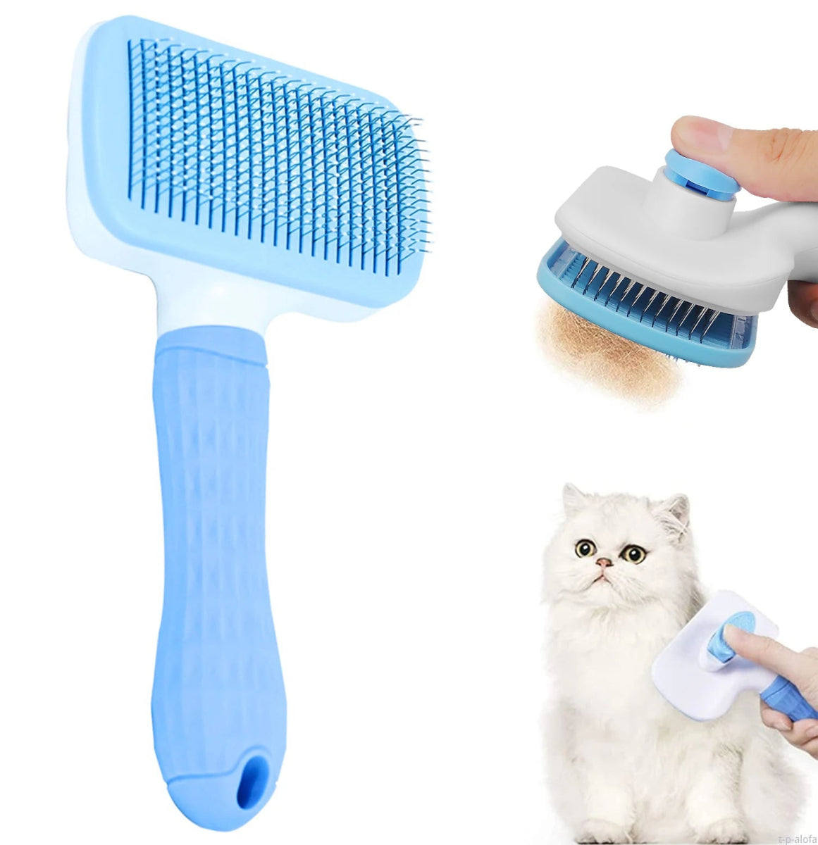 Dog Hair Remover Brush Cat Dog Hair Grooming And Care Comb For Long Hair Dog Pet Removes Hairs Cleaning Bath Brush Dog Supplies - Lily.sg Global Shopping