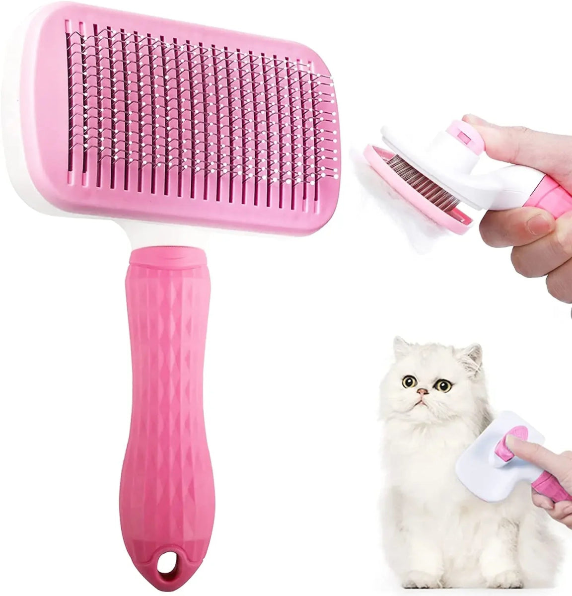Dog Hair Remover Brush Cat Dog Hair Grooming And Care Comb For Long Hair Dog Pet Removes Hairs Cleaning Bath Brush Dog Supplies - Lily.sg Global Shopping