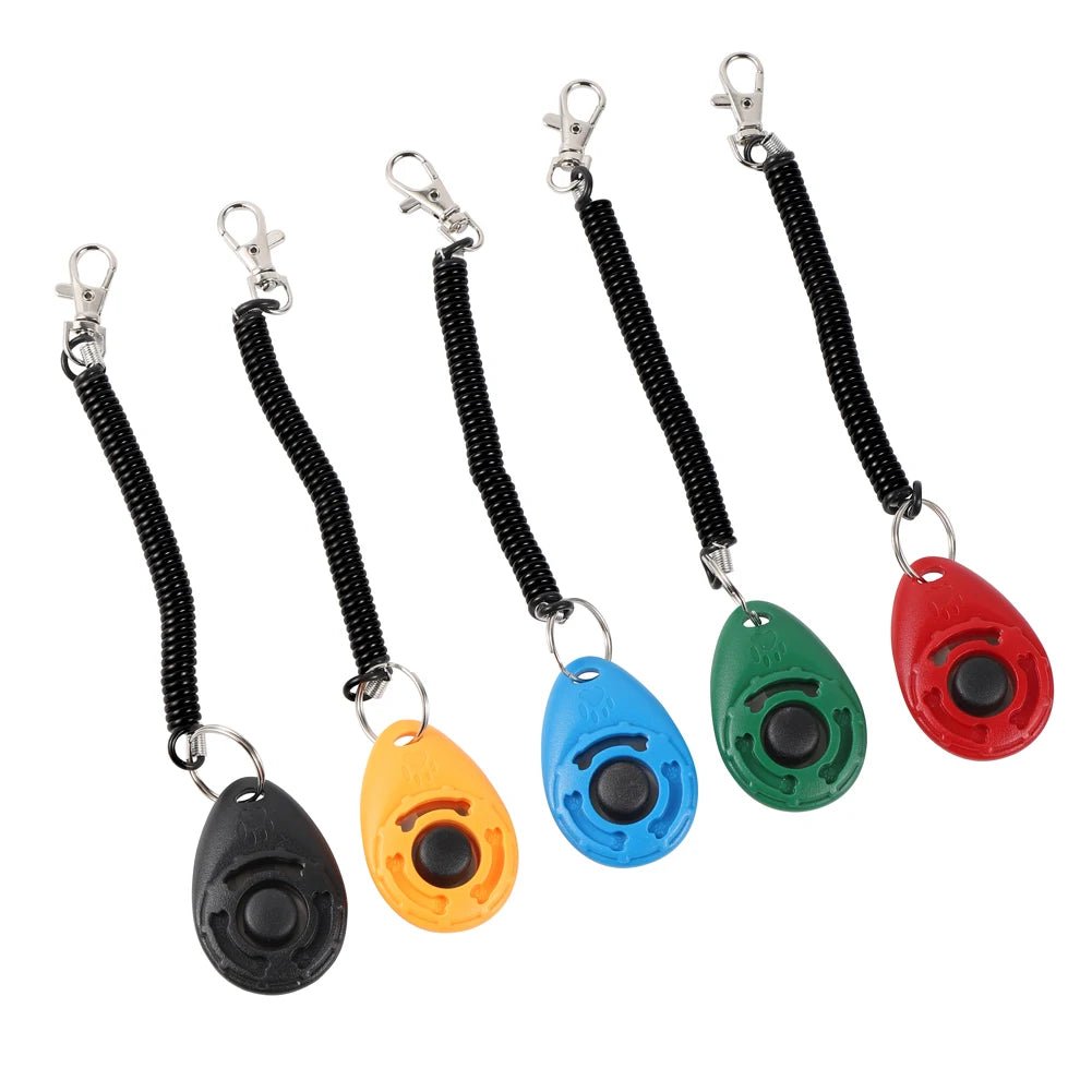 Dog Training Clicker Pet Cat Plastic New Dogs Click Trainer Aid Tools Adjustable Wrist Strap Sound Key Chain Dog Supplies - Lily.sg Global Shopping