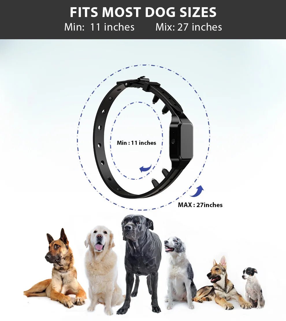 Dog Training Collar Wrap - Around Shock 1000ft Control Distance W/3 Training Modes Beep Vibration Shock Dog Anti - barking Collar - Lily.sg Global Shopping