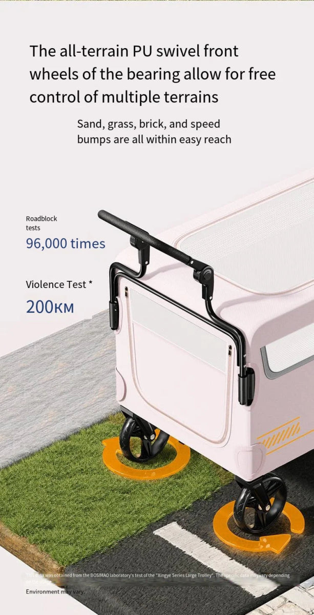 Double Door Isolation Upgraded Pet Stroller Large Dog for Outdoor Travel Portable Foldable Elderly Disabled Dog Outdoor Stroller - Lily.sg Global Shopping