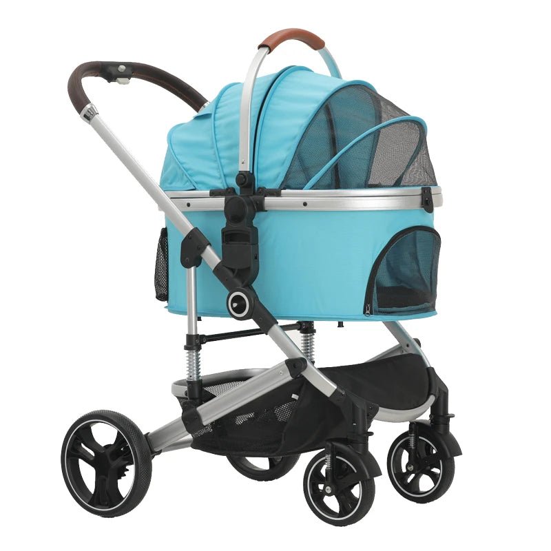 Factory Wholesale Pet Stroller and Carrier Luxury 4 Wheels Pet Portable Folding Travel Dog Trolley for Big and Small Dog - Lily.sg Global Shopping