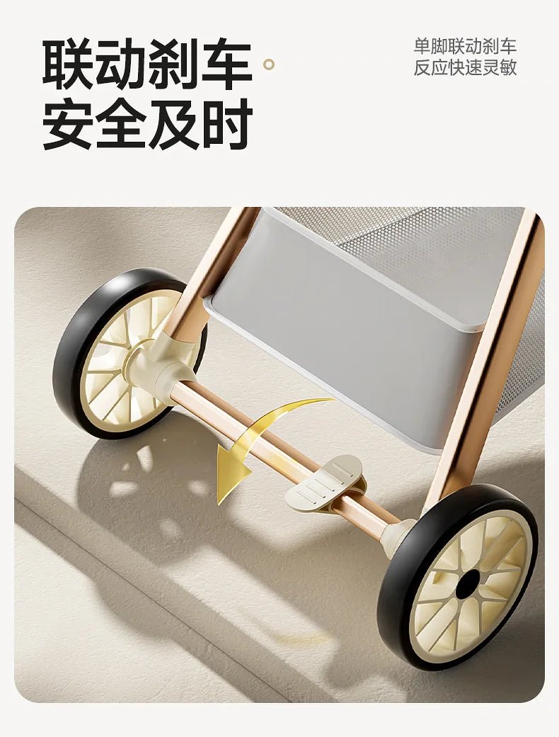 Fashion Lightweight Pet Cart High Value Lightweight Folding Cart Bag Separation Dog Cat Dog Strollers Pet Products - Lily.sg Global Shopping