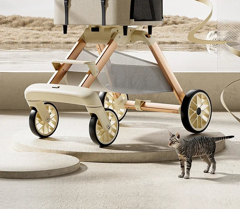 Fashion Lightweight Pet Cart High Value Lightweight Folding Cart Bag Separation Dog Cat Dog Strollers Pet Products - Lily.sg Global Shopping