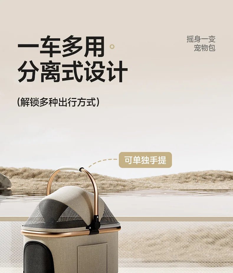 Fashion Lightweight Pet Cart High Value Lightweight Folding Cart Bag Separation Dog Cat Dog Strollers Pet Products - Lily.sg Global Shopping