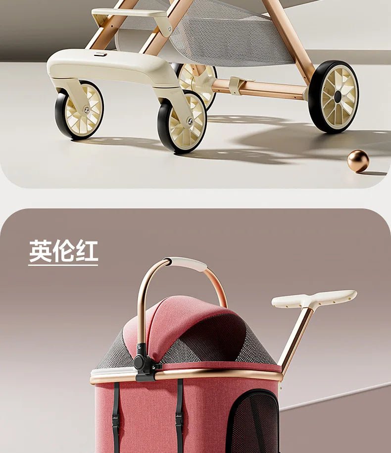 Fashion Lightweight Pet Cart High Value Lightweight Folding Cart Bag Separation Dog Cat Dog Strollers Pet Products - Lily.sg Global Shopping