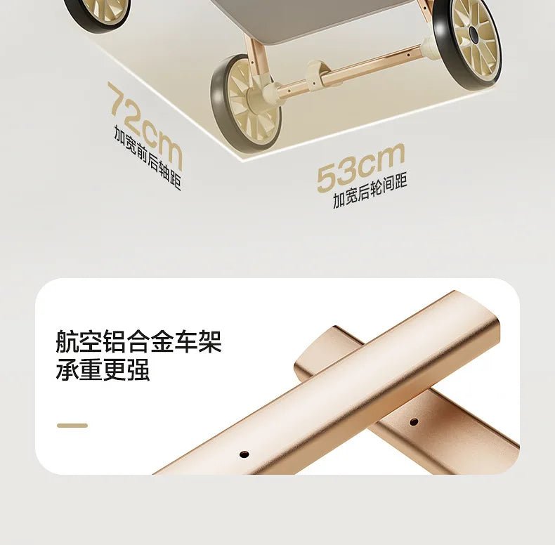 Fashion Lightweight Pet Cart High Value Lightweight Folding Cart Bag Separation Dog Cat Dog Strollers Pet Products - Lily.sg Global Shopping