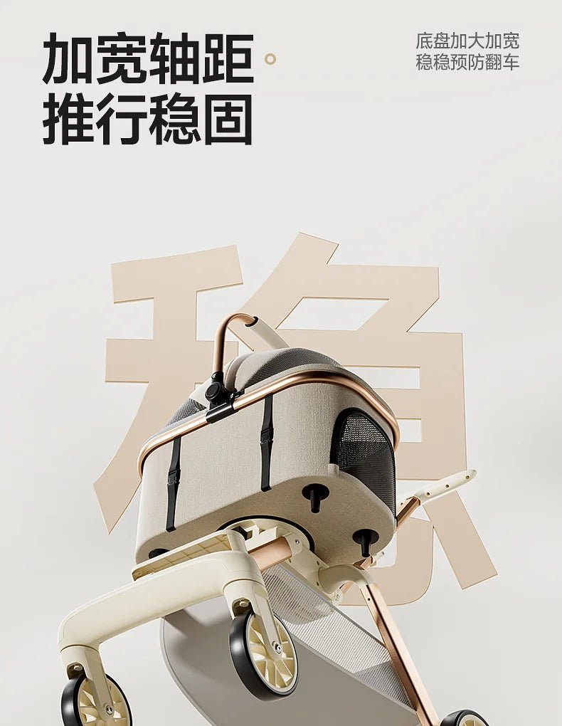 Fashion Lightweight Pet Cart High Value Lightweight Folding Cart Bag Separation Dog Cat Dog Strollers Pet Products - Lily.sg Global Shopping