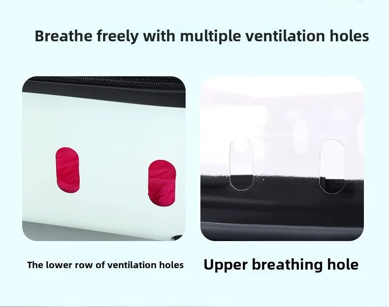 Fashion Transparent Cat Cage Large Capacity Pet Suitcase Breathable Cat Carriers Pull Rod/Handheld Dual Use Cat Transport Cart - Lily.sg Global Shopping