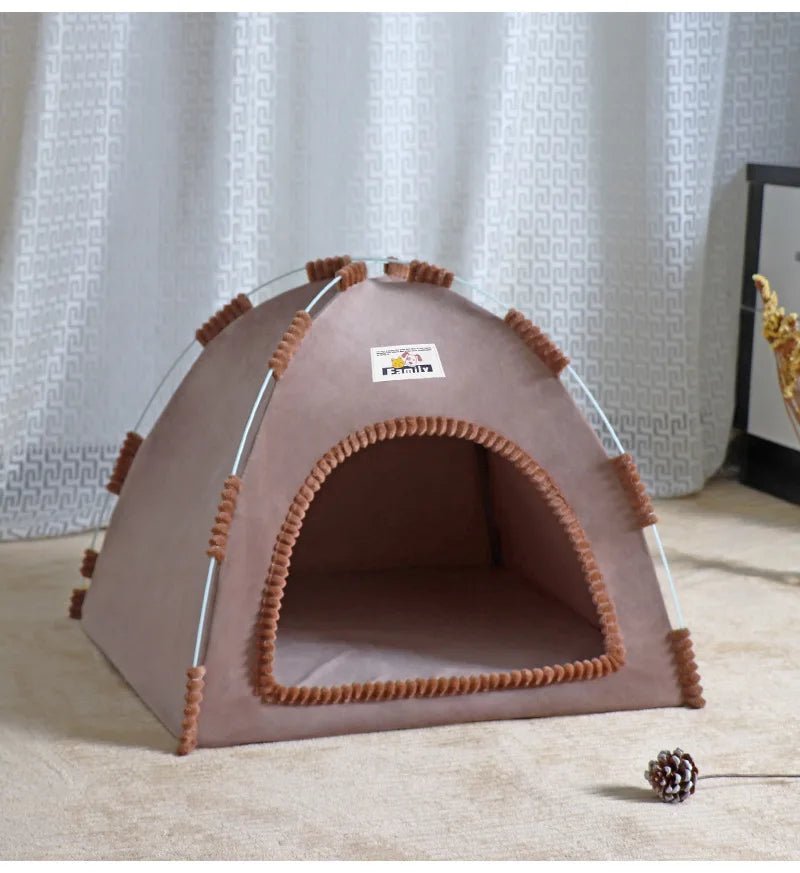 Foldable Cat House Pet Tent Four Seasons Universal Cat and Dog Pet Nest Summer Cool Mat Outdoor Portable Foldable Breathable - Lily.sg Global Shopping