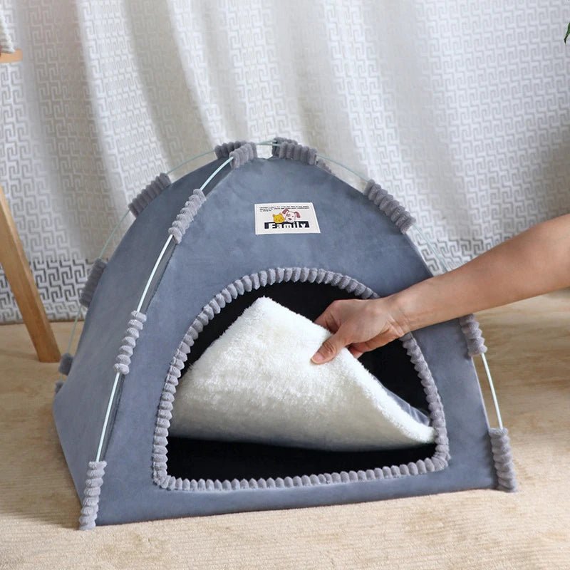 Foldable Cat House Pet Tent Four Seasons Universal Cat and Dog Pet Nest Summer Cool Mat Outdoor Portable Foldable Breathable - Lily.sg Global Shopping