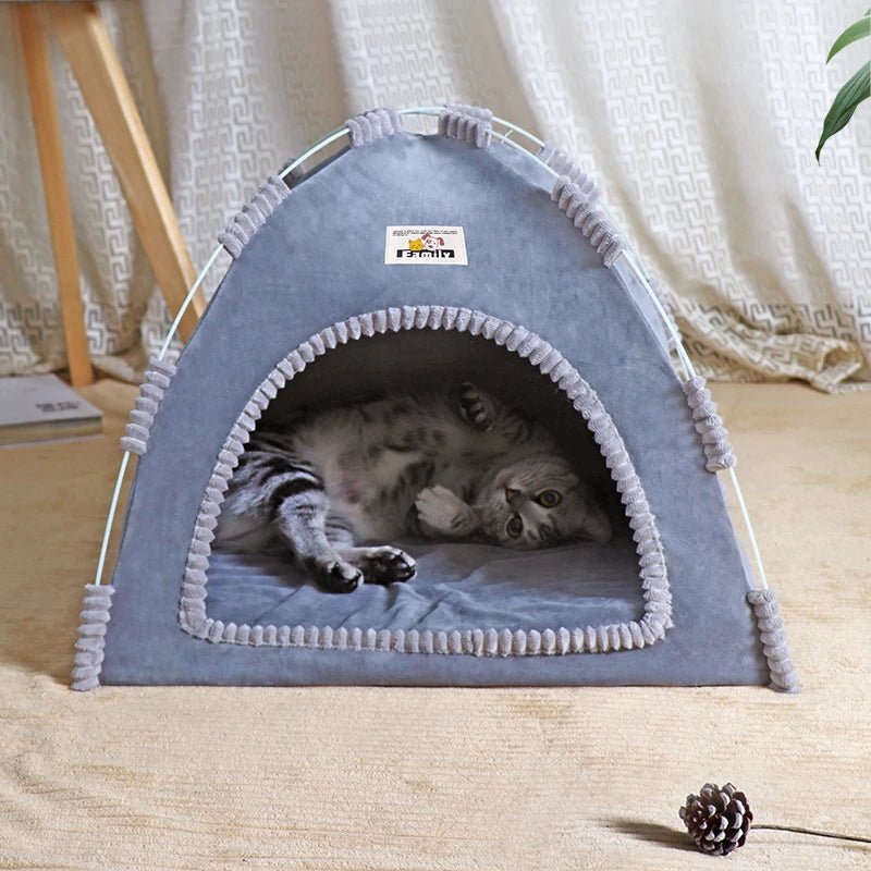 Foldable Cat House Pet Tent Four Seasons Universal Cat and Dog Pet Nest Summer Cool Mat Outdoor Portable Foldable Breathable - Lily.sg Global Shopping