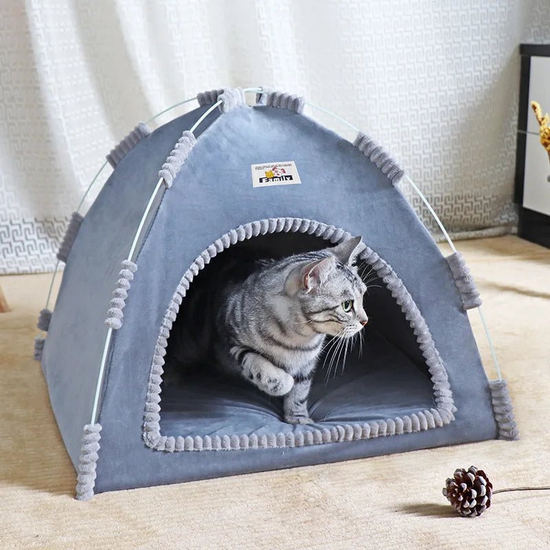 Foldable Cat House Pet Tent Four Seasons Universal Cat and Dog Pet Nest Summer Cool Mat Outdoor Portable Foldable Breathable - Lily.sg Global Shopping
