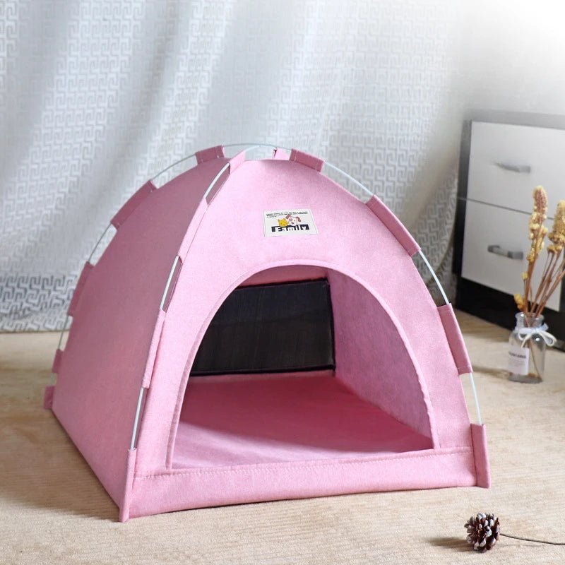 Foldable Cat House Pet Tent Four Seasons Universal Cat and Dog Pet Nest Summer Cool Mat Outdoor Portable Foldable Breathable - Lily.sg Global Shopping