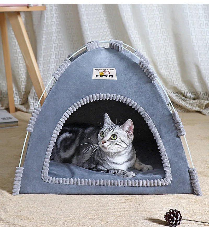 Foldable Cat House Pet Tent Four Seasons Universal Cat and Dog Pet Nest Summer Cool Mat Outdoor Portable Foldable Breathable - Lily.sg Global Shopping
