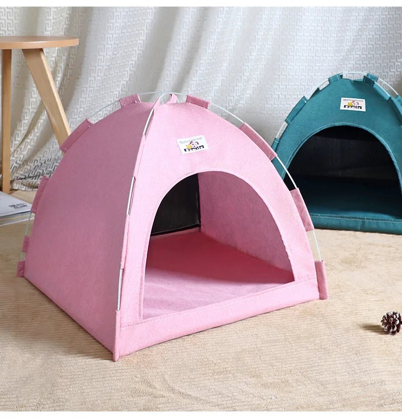Foldable Cat House Pet Tent Four Seasons Universal Cat and Dog Pet Nest Summer Cool Mat Outdoor Portable Foldable Breathable - Lily.sg Global Shopping