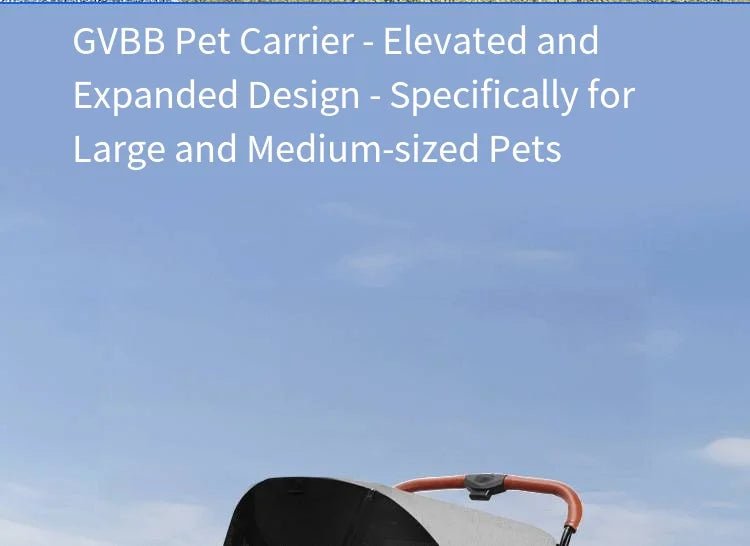 Foldable Medium To Large Pet Stroller with A Load - bearing Capacity of Up To 55kg Providing Ample Space for Elderly Dogs 2025 New - Lily.sg Global Shopping