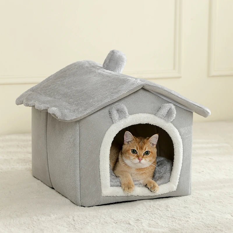 Foldable Pet House Removable Washable Cat House Puppy Cave Sofa Pet Bed House for Extra Small Dogs and Small and Medium Cats - Lily.sg Global Shopping