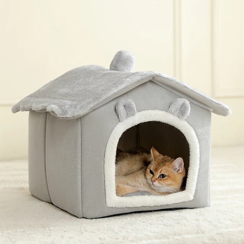 Foldable Pet House Removable Washable Cat House Puppy Cave Sofa Pet Bed House for Extra Small Dogs and Small and Medium Cats - Lily.sg Global Shopping