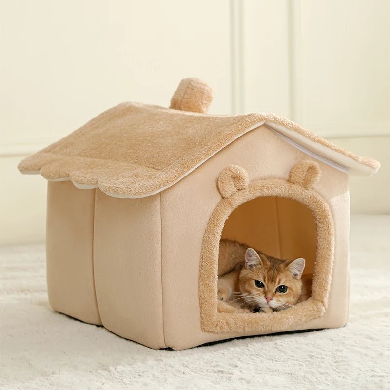 Foldable Pet House Removable Washable Cat House Puppy Cave Sofa Pet Bed House for Extra Small Dogs and Small and Medium Cats - Lily.sg Global Shopping