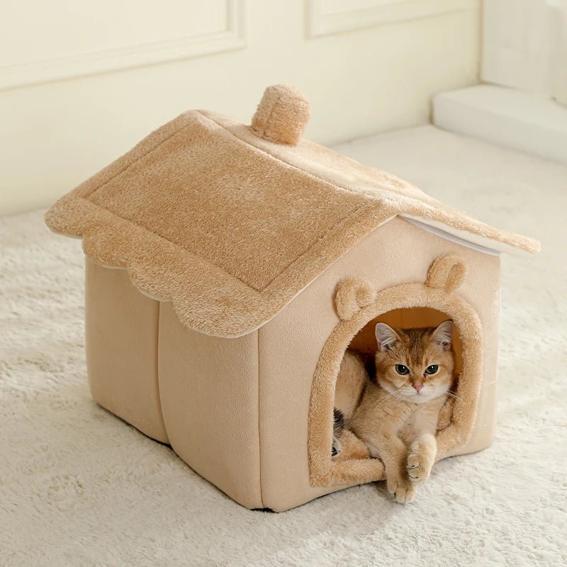 Foldable Pet House Removable Washable Cat House Puppy Cave Sofa Pet Bed House for Extra Small Dogs and Small and Medium Cats - Lily.sg Global Shopping