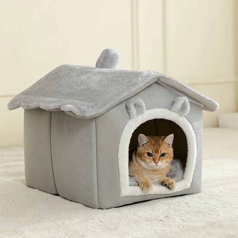 Foldable Pet House Removable Washable Cat House Puppy Cave Sofa Pet Bed House for Extra Small Dogs and Small and Medium Cats - Lily.sg Global Shopping