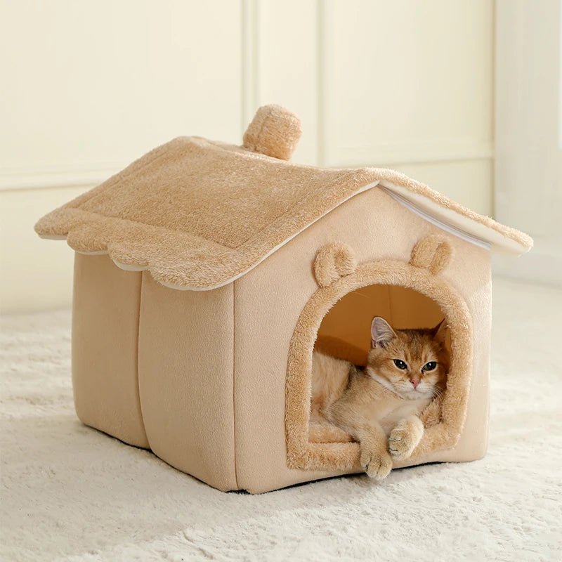 Foldable Pet House Removable Washable Cat House Puppy Cave Sofa Pet Bed House for Extra Small Dogs and Small and Medium Cats - Lily.sg Global Shopping