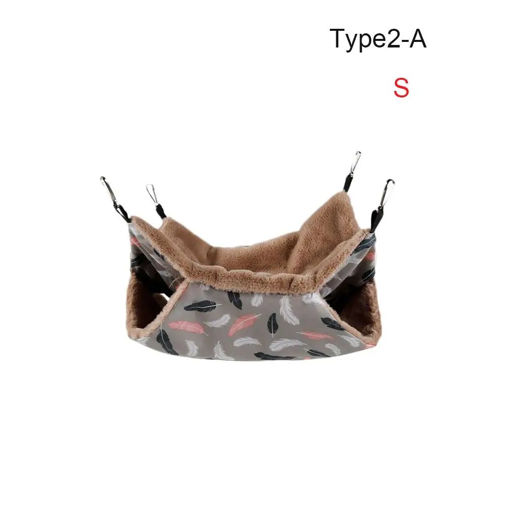 Hammock For Rats Double Thick Plush Warm Bed For Hamster House Nest Sleeping Bag Hanging Tree Beds Pet Rat Squirrel Hamster Nest - Lily.sg Global Shopping