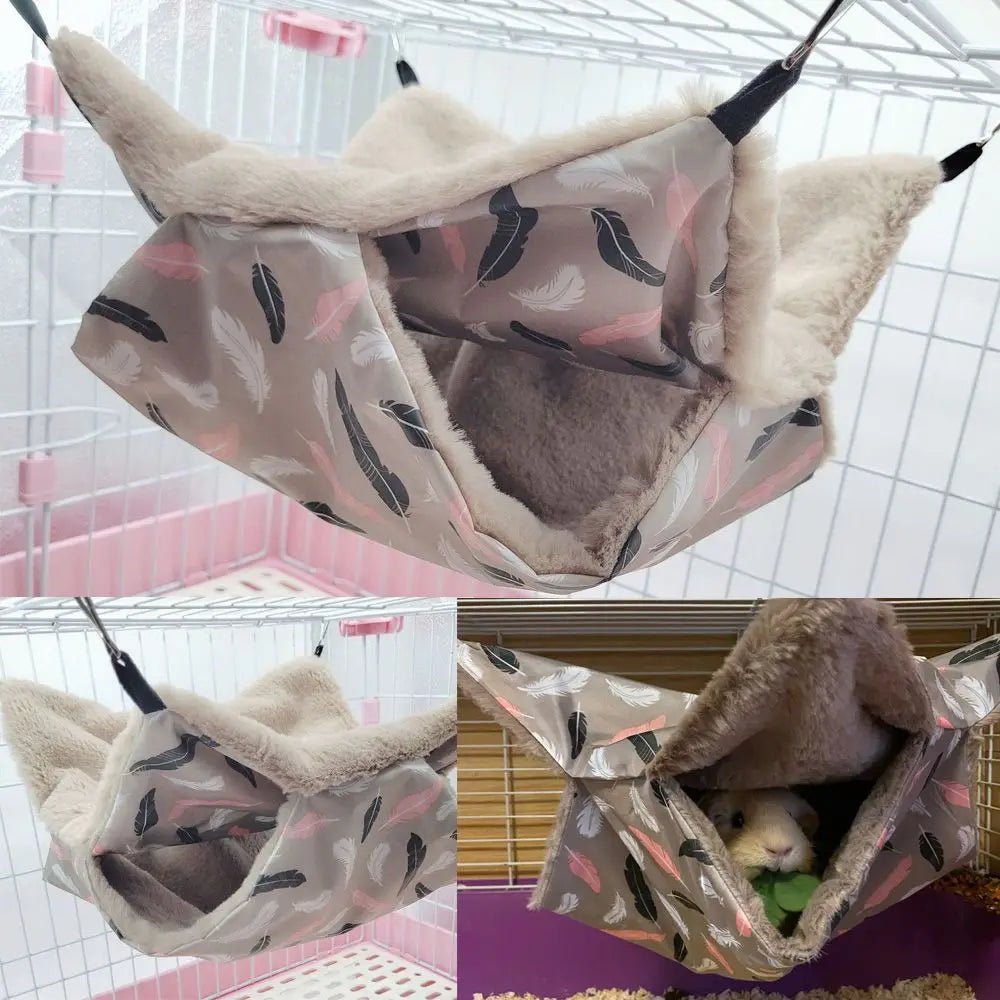 Hammock For Rats Double Thick Plush Warm Bed For Hamster House Nest Sleeping Bag Hanging Tree Beds Pet Rat Squirrel Hamster Nest - Lily.sg Global Shopping