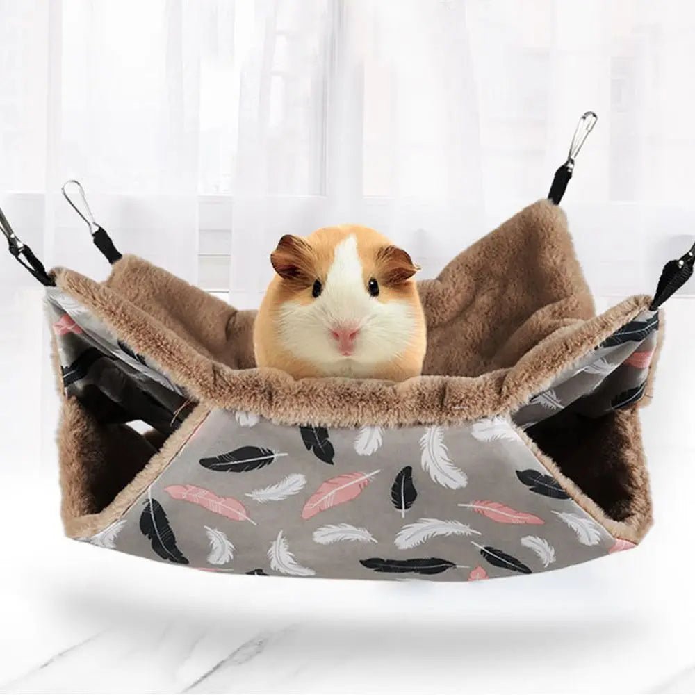Hammock For Rats Double Thick Plush Warm Bed For Hamster House Nest Sleeping Bag Hanging Tree Beds Pet Rat Squirrel Hamster Nest - Lily.sg Global Shopping