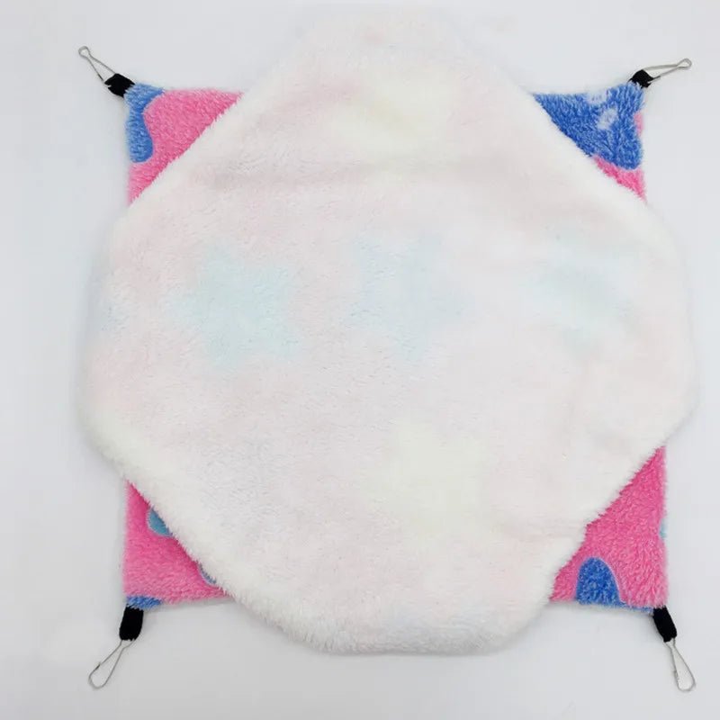Hamster Hideout Cage Print Fleece Guinea Pig Sugar Glider Sleeping Bed Rodent Hammock Rat Little House Animals Supplies - Lily.sg Global Shopping