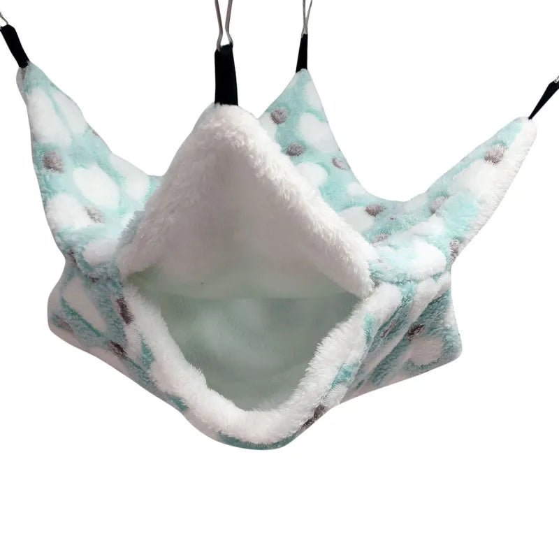 Hamster Hideout Cage Print Fleece Guinea Pig Sugar Glider Sleeping Bed Rodent Hammock Rat Little House Animals Supplies - Lily.sg Global Shopping