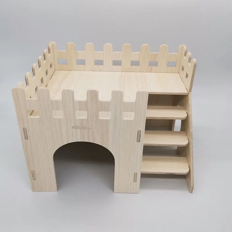 Hamster Squirrel Solid Wood Avoidance House Hedgehog Wooden House Golden Bear Nest Dutch Pig Dormitory Rutin Chicken Large House - Lily.sg Global Shopping
