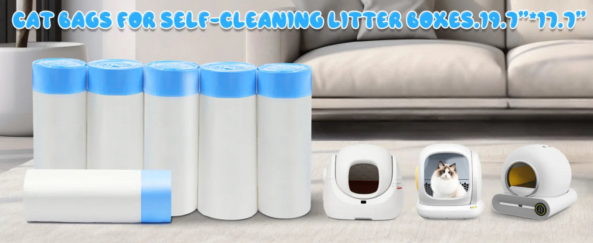 Heavy Duty Cat Litter Box Liners for TONEPIE Self - cleaning Box - a Perfect Fit Preventing Mess and Odors Garbage Bag Poop Bags - Lily.sg Global Shopping