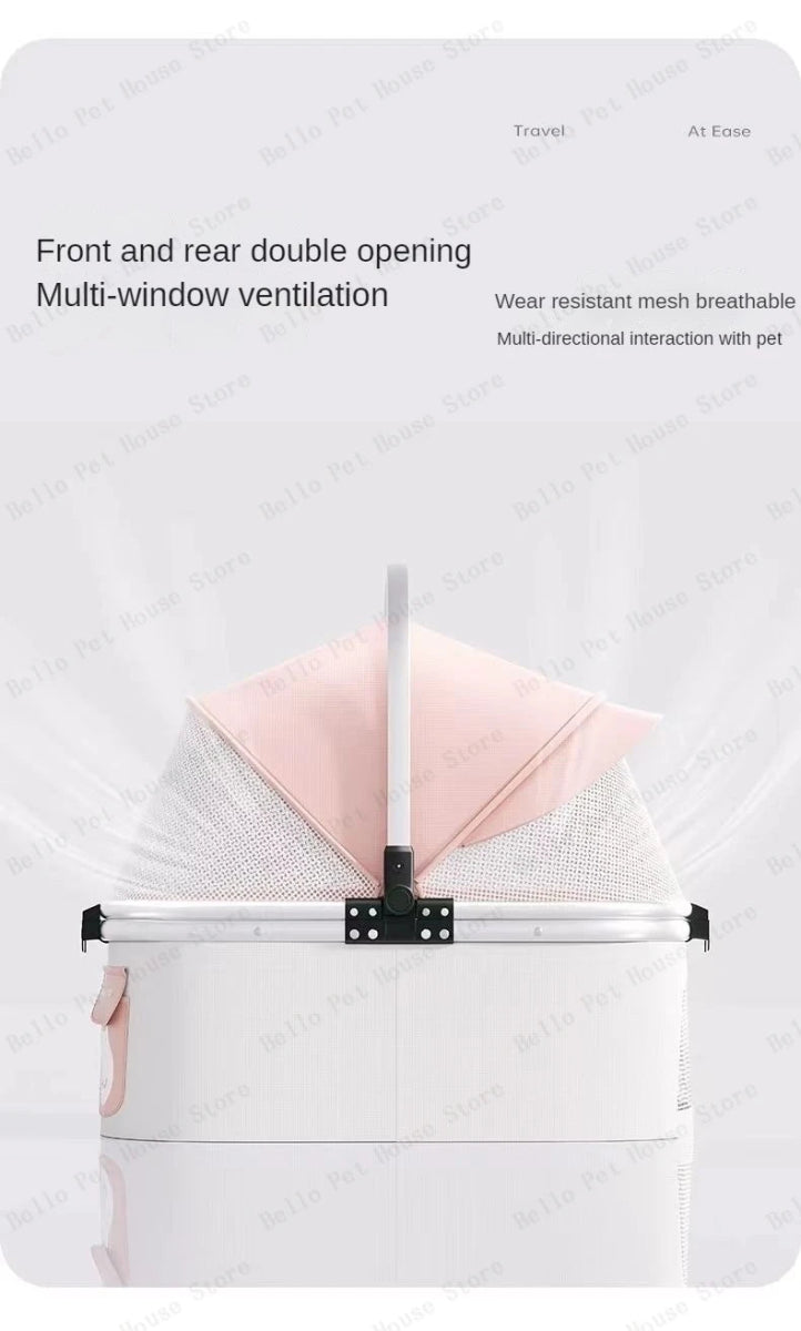 High appearance Pet Stroller Detachable Multifunctional Pet Carrier Lightweight and Foldable Portable Pet Stroller Dogs Buggy - Lily.sg Global Shopping