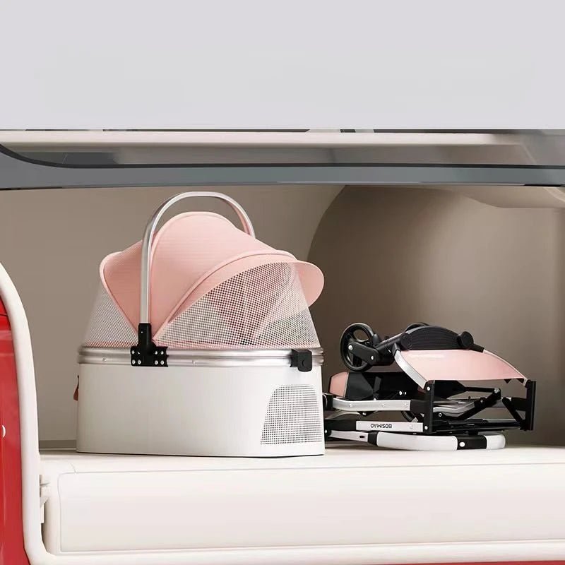 High appearance Pet Stroller Detachable Multifunctional Pet Carrier Lightweight and Foldable Portable Pet Stroller Dogs Buggy - Lily.sg Global Shopping