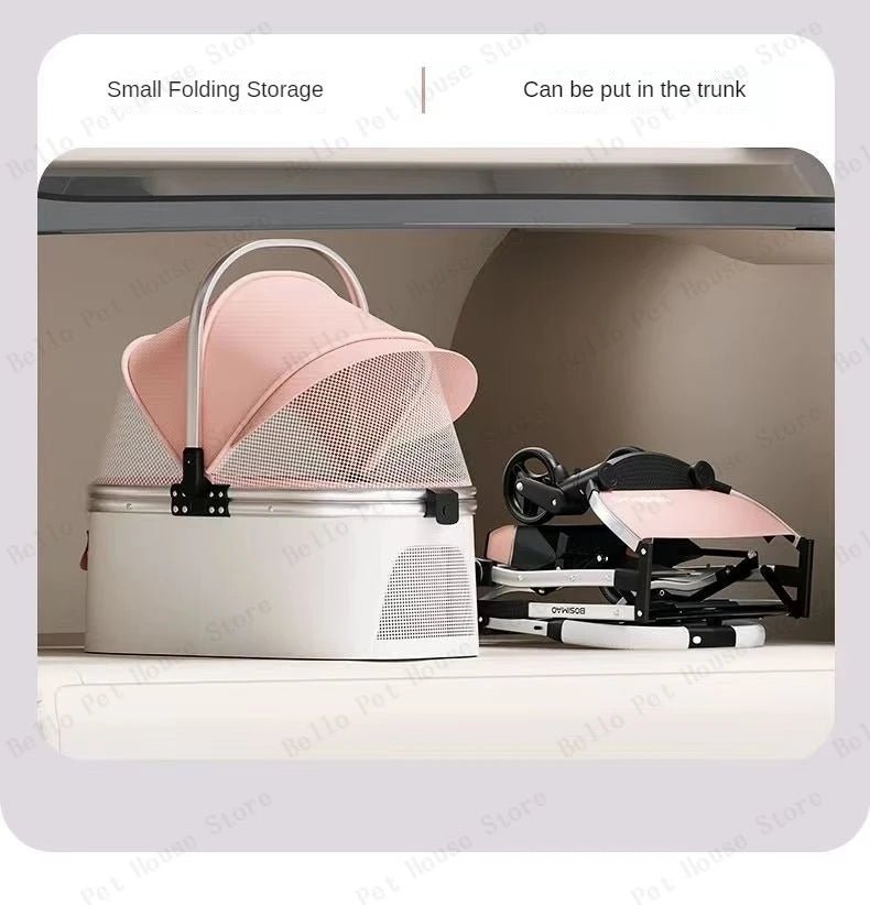 High appearance Pet Stroller Detachable Multifunctional Pet Carrier Lightweight and Foldable Portable Pet Stroller Dogs Buggy - Lily.sg Global Shopping
