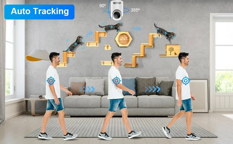 ICSEE Mini Wifi Camera 3MP 5MP Color Night Vision Two Way Audio Auto Tracking Indoor Use Baby Monitor Wireless Security Camera - Lily.sg Global Shopping