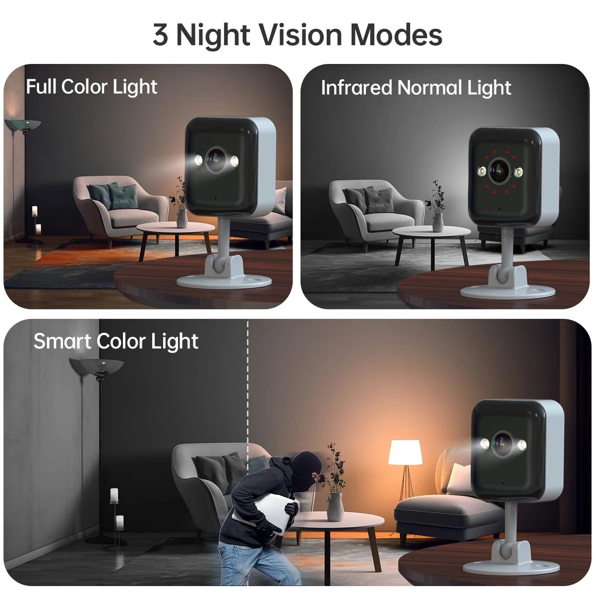 Jooan 1080P Outdoor Wifi IP Camera CCTV Surveillance Camera Waterproof Mini Camera 5 X Zoom Color Night Smart Home Baby Monitor - Lily.sg Global Shopping