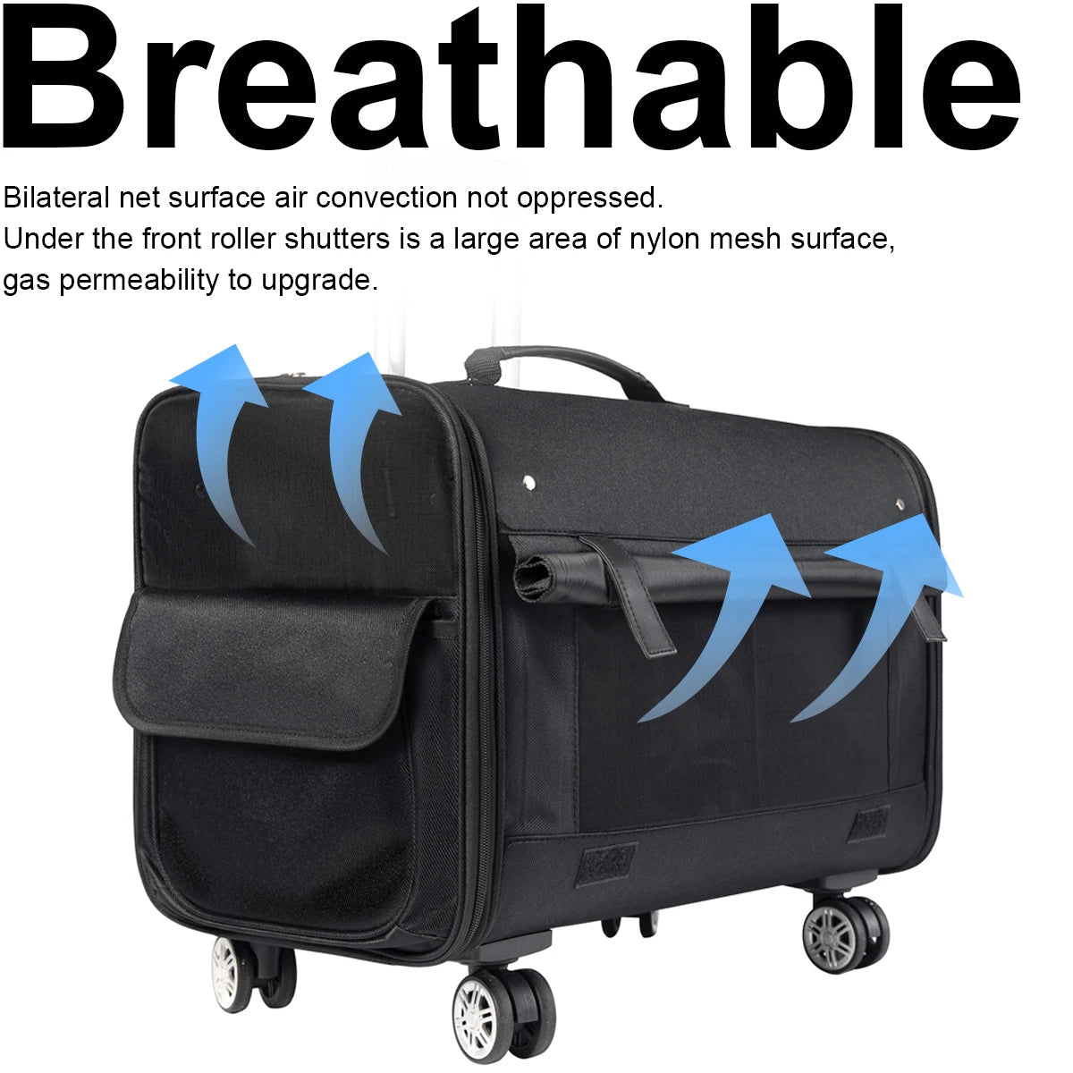 Large Pet Dog Trolley Load 15KG 4 Universal Wheels Pet Stroller Cat Dog Carrier Bag Wheeling Suitcase For Big Pet Travel Case - Lily.sg Global Shopping